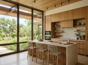 California kitchen with shaded natural light